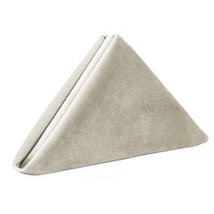 a white triangle shaped object on a white background