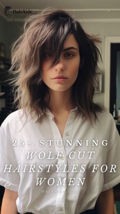 Stunning Wolf Cut Hairstyles Modern Shag Haircuts Medium Over 40, Shaggy Haircut Thick Hair, Medium Wash And Go Hairstyles For Women, Should Length Shag Hair, Medium Length Womens Hairstyles, Side Shag Haircut, Cropped Layered Hair, Edgy Womens Hair, Medium Length Wolf Haircut