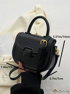 Bird in Bag - Leather Flap Saddle Bag with Top Handle Classic Black Bag With Buckle Closure, Black Top Handle Shoulder Bag With Buckle Closure, Black Top Handle Bag With Buckle Closure, Saddle Bag, Bag Bag, Bird In Bag, Saddle Bags, Saddle, Top Handle