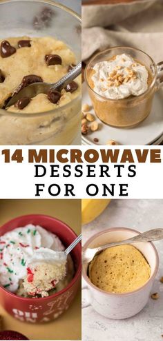 Need an easy and quick microwave dessert for one? I got you covered! This extensive list of single-serve desserts that you can make any time is perfect! Whether you need a quick afternoon sweet treat or a late-night dessert this post has it all for you! 1 Portion Dessert, Single Serving Microwave Dessert, 1 Person Dessert Recipes, Easy Desserts With Few Ingredients Microwave, Quick One Serving Desserts, Snacks Fast Easy, Single Serve Desserts Easy, 1 Person Dessert Easy