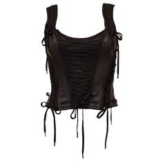 Christian Dior Black Laced Corset Top Size Fr 40. Designed By John Galliano In The Early 2000s, Black Lace Up Corset Style Top, Tank Strap, Lace-Up Details Throughout, Elastic Material, Zip Closure. Items Recommended Size Is A U.S. Xs/S/M. Item Defect Include Wear On The Material, Stitching Tear On Bust, Loose Threads, And Discoloration In The Armpits. Measurements: Bust-16” Waist-12.5” Bottom Opening-14” Length-18.5” Strap Width-1.5”; Measurements Are Displayed As A Courtesy, Please Do Not Solely Rely On Them For Sizing. Inventory Is Measured In The Lay Flat Position. Measurements Are Taken In Inches. Mannequin Is A U.S. Size Xs/S. Inventory May Be Pinned For Better Fit On The Man Dior By Galliano, Black Lace Up Corset, Black Lace Corset Top, Black Lace Corset, Lace Up Corset, Corset Style Tops, The Early 2000s, Top Tank, John Galliano