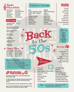 the back to the 50's flyer is shown in red, white and blue