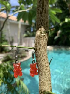 Gummy Bear Earrings | Etsy Red Resin Novelty Earrings, Red Plastic Earrings For Gift, Trendy Plastic Earrings For Gift, Fun Clear Jewelry For Gifts, Fun Clear Jewelry As Gift, Trendy Resin Earrings As Gift, Fun Clear Jewelry As A Gift, Clear Plastic Jewelry For Gifts, Clear Plastic Jewelry As A Gift