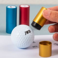 "---WELCOME TO MY STAMP STORE--- This custom personalized pre-inked golf ball stamp creates a high quality imprint on golf balls. It's the perfect gift for golfers. It can easily mark hundreds of golf balls. It can be used to print almost anything! Such as paper, plastic, glass, metal, etc. I accept customization of any pattern, you can send your design to the dialog box or email (fabric0123@outlook.com) ---STAMP DETAILS--- 1.Size: Stamp height: 53mm, diameter: 21mm. imprint diameter: around 12mm 2.Ink: Available in three colors: black, red, and blue. (Ink dries in seconds and indelible) 3.Set includes: stamp, 5ml black ink and box. (If you need ink of other colors, please contact me!) 4.This pre-inked golf ball stamp is available in 4 colors! 5. Note: After stamping, please put the lid on Gifts For Golfers Men, Golf Gift Ideas, Golf Ball Gift, Golf Christmas Gifts, Golf Lover Gifts, Golf Party, Golf Ball Markers, Golf Gift, Calendar Gifts