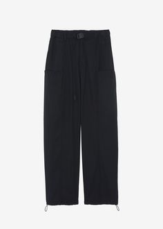 Color: Black Lightweight cotton fabric Regular fit Wide leg Large patch pockets on the front and back Inbuilt belt Zip fly Front button closure Unlined 100% Cotton Dry Clean By The Frankie Shop. Imported Paris Store, Denim Suit, Balloon Pants, The Frankie Shop, Frankie Shop, Paris Woman, Leather Texture, Swimwear Accessories, Black Pants