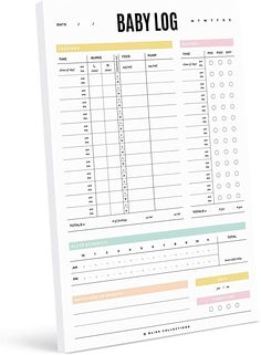 a baby log is shown on top of a white sheet with the words, baby log