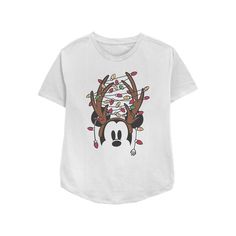 Get into the holiday spirit with this Disney's Mickey Mouse Juniors' Antlers With Christmas Lights Relaxed Fit Tee. © Disney Get into the holiday spirit with this Disney's Mickey Mouse Juniors' Antlers With Christmas Lights Relaxed Fit Tee. © Disney FEATURES Short sleeves CrewneckFABRIC & CARE Cotton, polyester Machine wash Imported Size: X Small. Color: White. Gender: female. Age Group: kids. Antlers Headband, Light Girls, Girls Graphic Tee, Graphic Tee Design, Mickey Mouse And Friends, Boy Tees, Mickey And Friends, Laid Back Style, Kid Tees