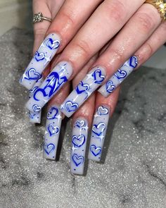 All you need in a life of Cyn on Instagram “Early 2000s background 💙 Early 2000s Background, 2000s Nail Designs, Y2k Nail Ideas, 2000s Background, 2000s Nails, Fly Nails, Y2k Nail, Nail Work