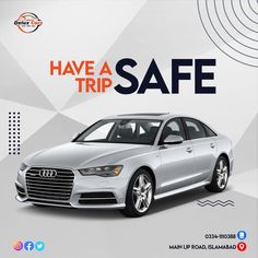 an advertisement for a car that says have a trip safe