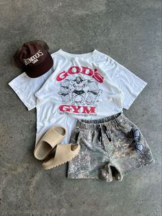 Gods GYM T shirt Easy 30 day return policy Summer Athleisure T-shirt For Gym, Summer Gym T-shirt With Text Print, Summer Workout T-shirt With Text Print, Summer Workout T-shirt With Letter Print, Summer Gym Tops With Logo Print, Summer Gym Top With Logo Print, Baggy Shirt Outfit Summer, Graphic Tee T-shirt For Gym In Summer, Summer Sportswear T-shirt For Loungewear