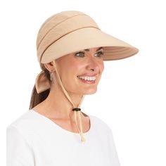 This Stylish Visor Provides Protection From The Sun With A Wide Brim That Shades Your Face And Neck. It Features A Breathable Mesh Inset On Top For Ventilation, And It Has A Drawstring To Secure Under Your Chin, A Cut-Out For Ponytail, Plus An Adjustable Bow That Ties In The Back. Spot Clean. Polyester. One Size Fits Most. Choose: Khaki Or Light Blue. Adjustable Khaki Hat, Adventure Hat, Hat Light, Straw Sun Hat, Brimmed Hat, Sun Protection Hat, Collections Etc, Mesh Hat, Target Clothes