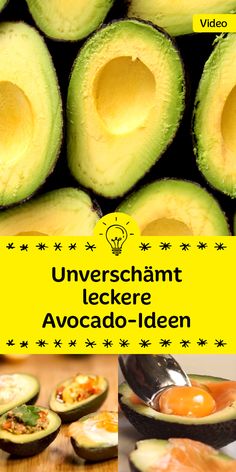 an advertisement with avocados and other food items on it's side, in spanish