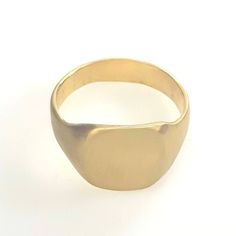 "𝗪𝗔𝗡𝗧 𝟭𝟬% 𝗢𝗙𝗙 𝗧𝗢𝗗𝗔𝗬? Get your code at https://bit.ly/2Jlkfoz (Just copy and paste that into your browser.). --------------------------------------------------------------- Beautiful matte handmade 14k solid gold signet ring. This classical signet ring has a tapered band for perfect comfort and will be ideal for your pinky as well as your ring finger. The finish is a contemporary matte gold, very lightly brushed. A style which suits both men and women. Made of rich thick gold, it wi Untreated Round Band Jewelry As Gift, Untreated Round Band Jewelry Gift, Luxury Signet Ring With Smooth Bezel As Gift, Untreated Yellow Gold Signet Ring As Gift, Classic Wide Band Jewelry Gift, Adjustable Signet Ring With Polished Finish, Adjustable Polished Finish Signet Ring In Fine Jewelry, Modern Adjustable Signet Ring For Formal Occasions, Everyday Yellow Gold Wide Band Signet Ring