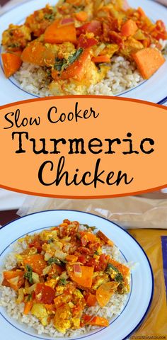 slow cooker turmeric chicken is an easy and delicious meal