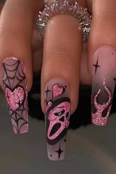 These Black Halloween Nails Are Blowing Up on Pinterest! Make your Holloween Nails unforgettable! Get ready to be inspired by these stunning Black Halloween Nails that are perfect for the spooky season! From Pink Halloween Nails and Purple Halloween Nails to fun Pumpkin Nails, these designs will elevate your nail game. Try out creative Halloween Press On Nails or go for intricate Nail Art Halloween featuring Bat Nails. Whether you’re looking for Cute Halloween Nails or bold Halloween Acrylic ... Long Almond Nails, New Nail Trends