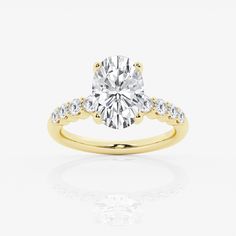 3 1/2 ctw Oval Lab Grown Diamond Graduated Engagement Ring 14K Yellow Gold FG, VS2+ Side Stone Engagement Ring, Diamond Education, Perfect Engagement Ring, Fancy Color Diamonds, Custom Engagement Ring, Lab Created Diamonds, Diamond Studs, Diamond Shapes, Ring Shopping