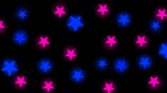 the stars are all different colors and shapes