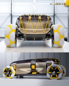 the concept vehicle is designed to look like it could be driving on land or water