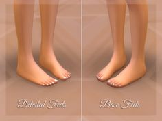 two images of feet with different types of toes