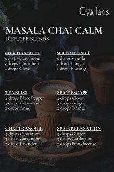 Immerse yourself in the soothing embrace of Masala Chai Calm. These blends bring together the rich, spicy warmth of masala chai, creating a tranquil, cozy atmosphere for ultimate relaxation. ☕✨  #GyaLabs #UpliftYourEveryday #essentialoils #summerseason #amazing #soulwisdom  #summer  #summervibes #abundance #abundancemindset #miracles #blessings #inspiration #NaturalCare #HealthyLiving #EssentialOils #woman House Scents, Living Naturally, Doterra Diffuser, Diffuser Oil