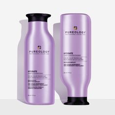 To intensely replenish moisture and fight frizz in dry colored hair look no further than our best-selling concentrated formula. The Pureology moisturizing Hydrate shampoo and conditioner line for color-treated hair uses Advanced Hydrating Micro-Emulsion Technology to quench hair and promote shine and jojoba green tea and sage to condition without weighing hair down.To strengthen strands this bundle also boasts multi-weight proteins of soy oat and wheat as well as the exclusive ANTIFADE COMPLEX® Pureology Hydrate, Purple Bottle, Shampoo And Conditioner Set, Aromatherapy Blends, Moisturizing Conditioner, Sulfate Free Shampoo, Moisturizing Shampoo, Color Cafe, Moisturize Hair