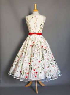 image 0 Whimsical Wedding Dress With Floral Embroidery, Whimsical Floral Embroidery Wedding Dress, Whimsical Floral Print Wedding Dress, Floral Embroidered Dress For Garden Wedding, Floral Embroidery Dress For Wedding Garden Party, Floral Embroidered Dress For Wedding Garden Party, Whimsical White Wedding Dresses, Fitted Wedding Dress With Butterfly Embroidery, Sabrina Wedding Dress