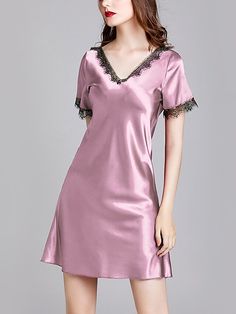 Selling Points1.Gender:Womens2.Dresses Type:Pink Dress3.Neckline:V Neck4.Design:Lace5.Sleeve Length:Sleeveless6.Season:SummerSpring7.Dress Length Type:Mini DressSpecificationsGenderWomensStyleCozy,Daily,SexyOccasionLounge,HomeDresses TypeNight Dress,Pink Dress,Summer Dress,Sheath Dress,A Line DressNecklineV NeckFabricPolyesterDesignPatchwork,LaceSleeve LengthSleevelessElasticityMicro-elasticPatternColor BlockSeasonSummer,SpringDress Length TypeMini Dress2023 TrendsLaceSize ChartINCHCMSizeFit ... Satin V-neck Mini Dress For Sleep, Fitted V-neck Mini Dress For Night, Fitted V-neck Mini Dress For Sleep, Satin V-neck Mini Dress With Lace Trim, Elegant Short Sleeve Night Dress, Elegant Short Sleeve Dresses For Night, Fitted V-neck Night Dress, Satin Mini Dress With V-neck For Sleep, Pink Fitted Dress For Night