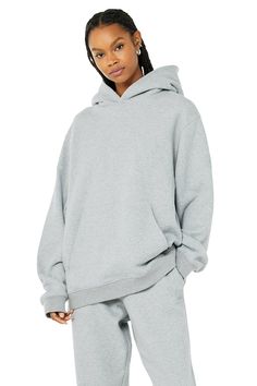 Take it out & about in the Renown Hoodie, our forward, street-ready look for he, she & they. Made from thick, heavyweight French terry, this oversized hoodie features a structured hood & kangaroo pocket for on-the-go convenience and cuffs at the sleeves and waistband. Comfy, heavyweight French terry Kangaroo pocket & oversized fit Designed & uniquely fit for every size Wear-tested by our in-house team for the perfect fit Oversized Alo Yoga Sweatshirt, Alo Yoga Oversized Long Sleeve Sweatshirt, Alo Yoga Oversized Cotton Sweatshirt, Alo Yoga Oversized Sweatshirt, Sporty Alo Yoga Sweatshirt, Alo Yoga Cozy Fit Athleisure Sweatshirt, Alo Yoga Athleisure Hoodie, Alo Yoga Cotton Hoodie With Drawstring Hood, Alo Yoga Long Sleeve Sweatshirt For Streetwear