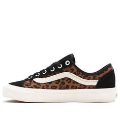 Vans Suede Leopard Style 36 Deconstructions SF Shoes Brown VN0A3MVL4Y5 (SNKR/Retro/Unisex/Low Top/Leopard Print) Vintage Vans Low-top Sneakers, Vintage Vans Sneakers With Round Toe, Vintage Lace-up Skate Shoes With Speckled Midsole, Vans Suede, Leopard Style, Leopard Fashion, Vans Style, Shoes Brown, Swag Shoes