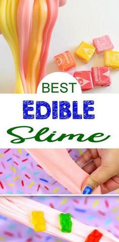 the best edible slime recipe for kids is made with play dough and gummy bears