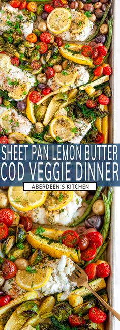 sheet pan lemon butter veggie dinner