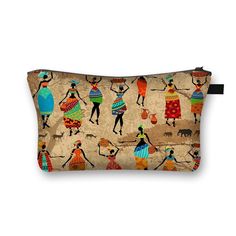 Colorful Makeup Bag in African Print with Lining Multicolor Portable Cosmetic Bag As Gift, Multicolor Portable Cosmetic Bag Gift, Portable Multicolor Cosmetic Bag For Gift, Portable Multicolor Cosmetic Bag Gift, Multicolor Travel Zipper Pouch, Multicolor Zipper Pouch For Travel, Multicolor Travel Pouch, Multicolor Zipper Pouch Pencil Case For Travel, Multicolor Foldable Bag As Gift