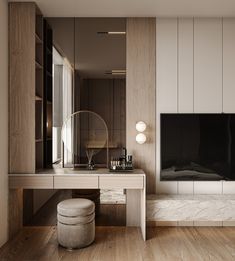 Classic Apartment, Wooden Wardrobe Design, Bedroom Tv, Dressing Table Design, Luxury Closets Design, Modern Bedroom Interior, Architect Design House, House Interior Design