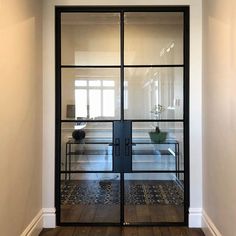 Thermal break iron french double door with 4lites Glass French Doors Interior, Double French Door, French Doors Office, Glass Office Doors, French Doors Living Room, External French Doors, French Double Doors, Steel French Doors, Internal French Doors