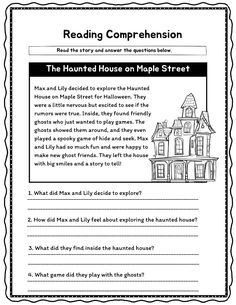 reading worksheet for the house on maple street with answers and pictures to help students understand