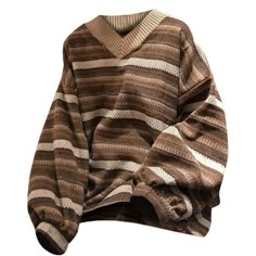 80's Grandma Sweater - Boogzel Apparel Oversized Retro Winter Sweatshirt, Vintage V-neck Knit Sweater, Vintage Long Sleeve V-neck Sweater For Winter, Oversized Retro Sweatshirt For Fall, Retro Oversized Fall Sweatshirt, Retro Brown Sweater For Fall, Oversized Vintage Brown Sweatshirt, Vintage Oversized Brown Sweatshirt, Retro Fall Sweater