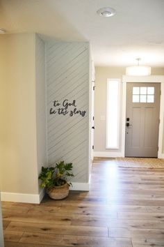 the hallway is clean and ready to be used as a home decorating project for someone's house