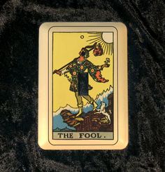 a tarot card with the fool on it