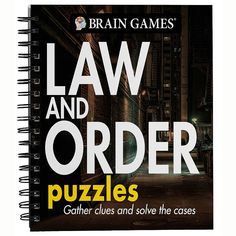 a book with the title law and order puzzles gather clues and solve the puzzles