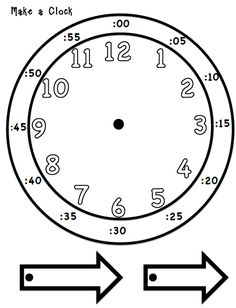 a clock with two arrows pointing to the numbers on it and one arrow pointing up