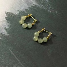 Vintage Beaded Earrings, Jade Earrings Drop, Ušný Piercing, Beaded Jewelry Earrings, Earring Accessories, Gifts Bridesmaid, Designer Handmade Jewellery, Earrings Summer, Hetian Jade