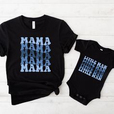 Mama Mini Shirt, Matching Mommy and Me Shirt, New Mom Shirt, Mama Mini Matching Shirt, Retro Floral Shirt, Mama Shirt, Mini T-Shirt, Boho * MUST PURCHASE EACH SIZE INDIVIDUALLY 🌟Welcome to CardaCreationsCo🌟 Garment Types & Features 💞Gildan Crewneck 1800 Unisex Heavy Blend Crewneck Sweatshirt💞 Medium-heavy fabric (8.0 oz/yd² (271.25 g/m Loose fit Runs true to size 50% cotton, 50% polyester Sewn-in label 💞Bella & Canvas 3001 Unisex Jersey Short Sleeve Shirt💞   100% Airlume combed and ringspu Family Matching Blue Pre-shrunk Shirt, Blue Family Matching Short Sleeve Tops, Black Cotton Family Matching Shirt, Black Cotton Tops For Family Matching, Black Cotton Shirt For Family Matching, Unisex Cotton T-shirt For Family Occasions, Blue Family Graphic Print T-shirt, Crew Neck Tops For Gender Reveal, Cute Blue Tops For Family Occasions