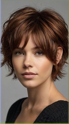 Short Messy Haircut Women, Short Haircuts 2024 Trends, Short Chic Hair, Short Shag Hair, Short Layered Haircuts For Women, Her Quotes, Becoming Her, Belief In Yourself, Layered Haircuts For Women