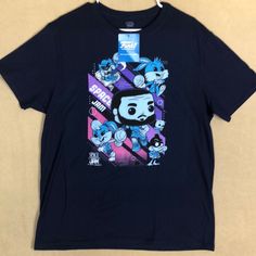 This Product Is Nwt. All Of The Product’s Condition Information Is In The Pictures Provided. If You Have Any Questions About The Product Please Feel Free To Dm Me. Purple Short Sleeve Tops For Fan Merchandise, Purple Graphic Tee Fan Merchandise, Tune Squad, Space Jam, Funko Pop, Graphic Shirts, Blue And Purple, Tee Shirts, Mens Shirts