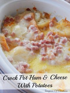 crock pot ham and cheese casserole with potatoes