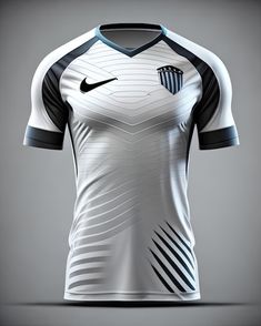 the nike soccer jersey is designed to look like it has stripes on its chest and shoulders