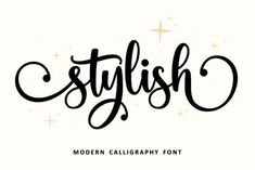 stylish modern calligraphy font