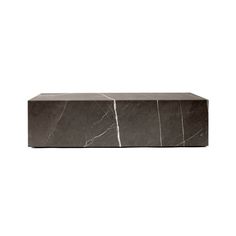 a black marble block on a white background