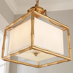 a light that is hanging from a ceiling