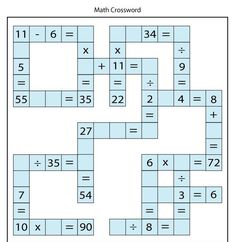 a crossword puzzle with the missing numbers